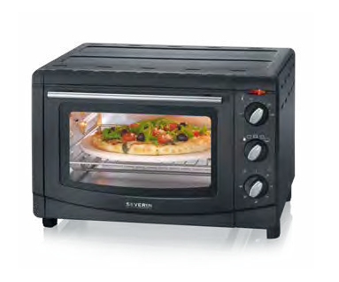 Severin TO 2068 Grillofen 20 l 1500 W Schwarz Grill