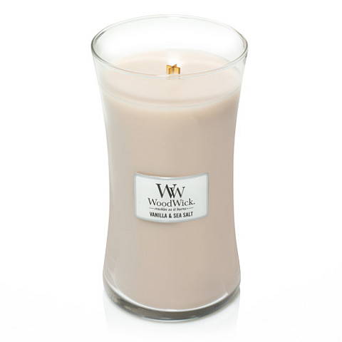 WoodWick 93191 Wachskerze andere Jasmin, Meersalz, Vanille Weiß 1 Stück(e)