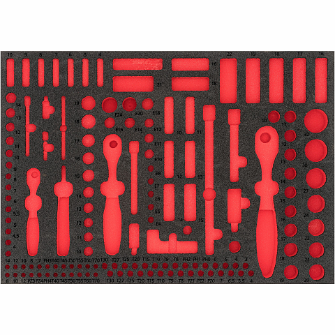 Vigor V4130 Zubehör für Aufbewahrungsbox Schwarz, Rot Teiler-Set