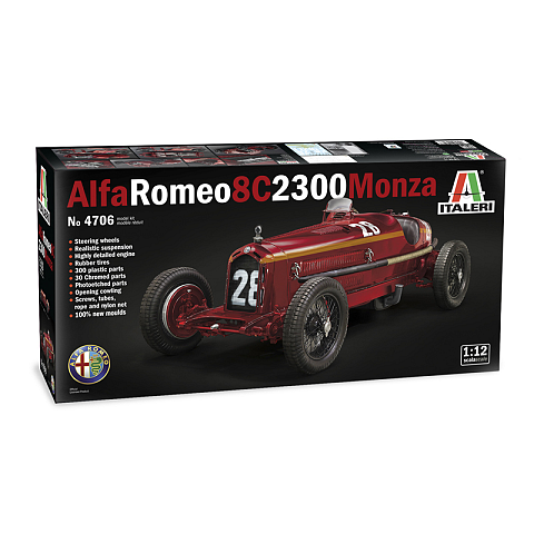 Italeri ALFA ROMEO 8C 2300 Monza Oldtimer-Modell Montagesatz 1:12