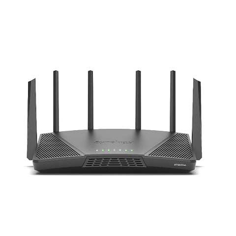 Synology RT6600ax Router WiFi6 1xWAN 3xGbE 1x2.5Gb WLAN-Router Tri-Band (2,4 GHz / 5 GHz / 5 GHz) Schwarz