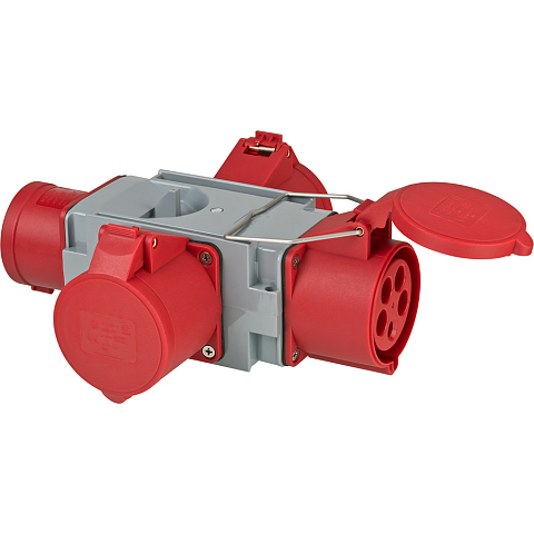 Brennenstuhl 1081670 Netzstecker-Adapter Grau, Rot