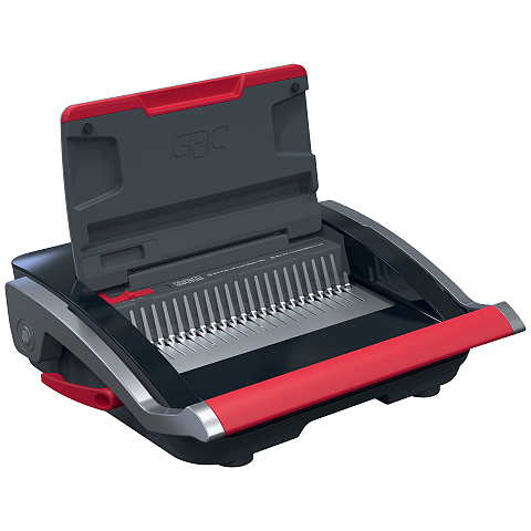 GBC CombBind CB25 Kamm-Bindegerät 390 Blätter Schwarz, Rot