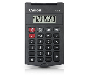 Canon AS-8 Taschenrechner Tasche Display-Rechner Grau