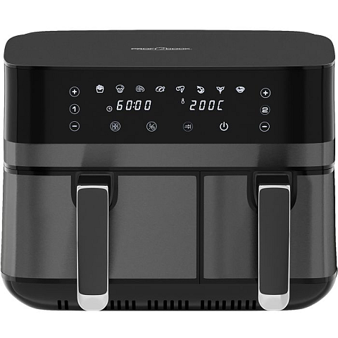 ProfiCook 501295 Fritteuse Doppel 9 l Eigenständig Schwarz, Silber