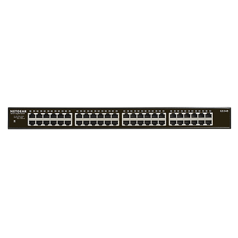 NETGEAR GS348 Unmanaged Gigabit Ethernet (10/100/1000) 1U Schwarz