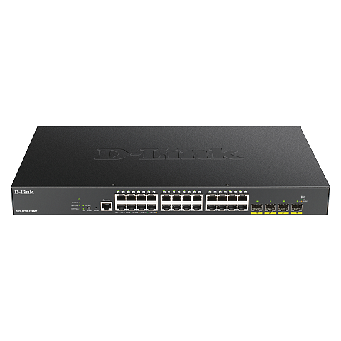 D-Link DGS-1250-28XMP Managed L3 Gigabit Ethernet (10/100/1000) Power over Ethernet (PoE) Schwarz
