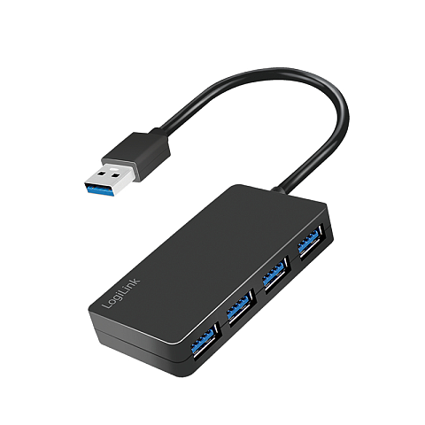 LogiLink UA0396 Schnittstellen-Hub USB 3.2 Gen 1 (3.1 Gen 1) Type-A 5000 Mbit/s Schwarz