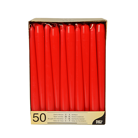 Papstar 17960 Wachskerze Zylinder Rot 50 Stück(e)