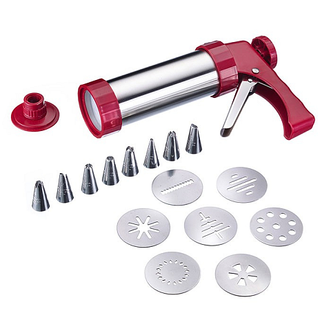 Westmark 32332260 Cookie-Zubereiter Rot, Silber