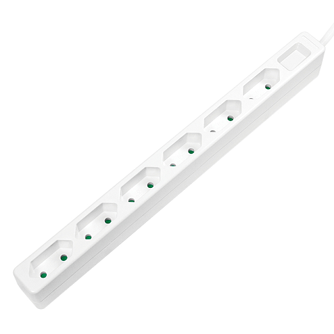 LogiLink LPS231 Verlängerungskabel 1,5 m 6 AC-Ausgänge Drinnen Weiß