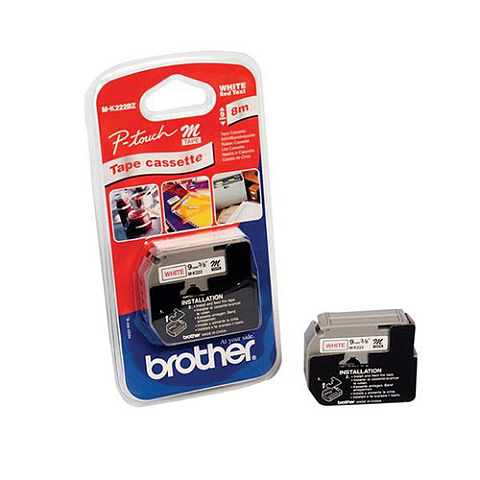 Brother M-K222BZ Etiketten erstellendes Band Rot aud Weiss