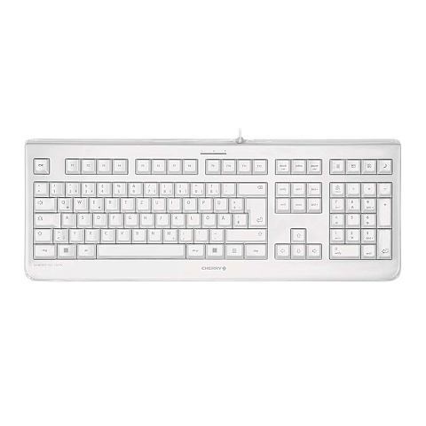 CHERRY KC 1068, Kabelgebundene versiegelte Tastatur, Weiß Grau (QWERTZ - DE)
