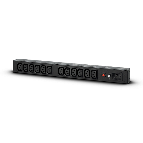 CyberPower PDU20BHVIEC12R, Rackmount 1U, Basic PDU Eingang 230V/16A (1), Ausgang IEC-320 C13 (12)