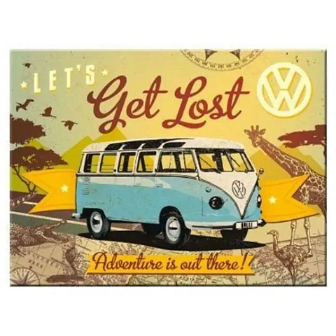 Nostalgic Art Volkswagen Bulli Let's Get Lost Kühlschrankmagnet Metall Mehrfarbig 1 Stück(e)