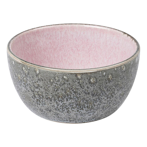 BITZ 821352 Speiseschüssel Snackschale Rund Steingut Grau, Pink 1 Stück(e)