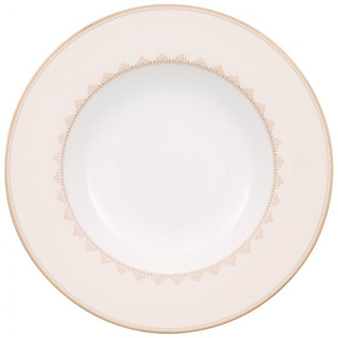 Villeroy & Boch Samarkand Suppenteller Rechteckig Porzellan Pink, Weiß 1 Stück(e)