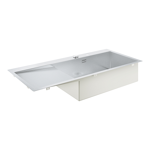 GROHE K1000 80-S Aufsatzwanne Rechteckig Edelstahl