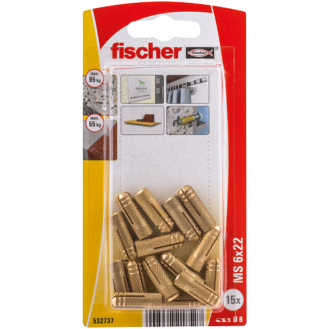 Fischer 532737 Schraubanker/Dübel 15 Stück(e) 22 mm