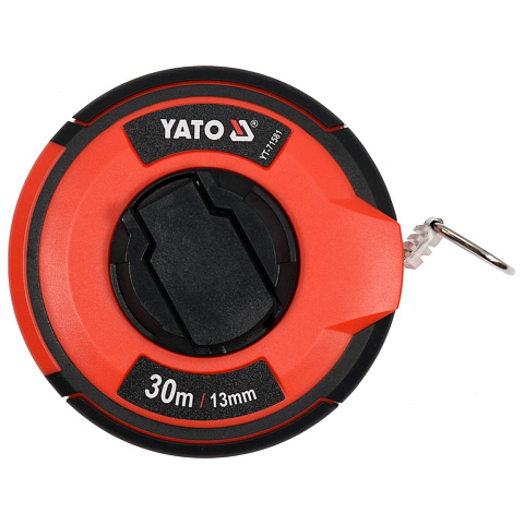 Yato YT-71581 Maßband 30 m Acrylnitril-Butadien-Styrol (ABS), Nylon, Gummi, Stahl Schwarz, Rot