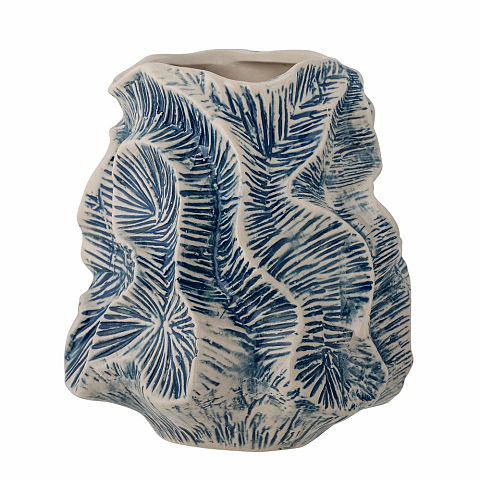 Bloomingville 82057576 Vase andere Steingut Blau