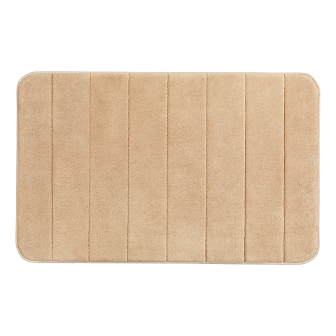 WENKO Badteppich Memory Foam Stripes Sand 50 x 80 cm