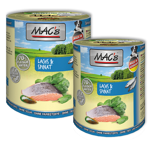 MAC's Hund Dose - Lachs & Spinat Lachs, Spinat 400 g