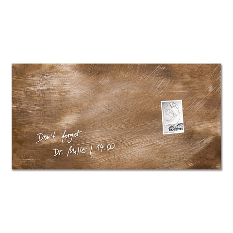 Sigel GL267 Magnettafel Glas 910 x 460 mm Bronze