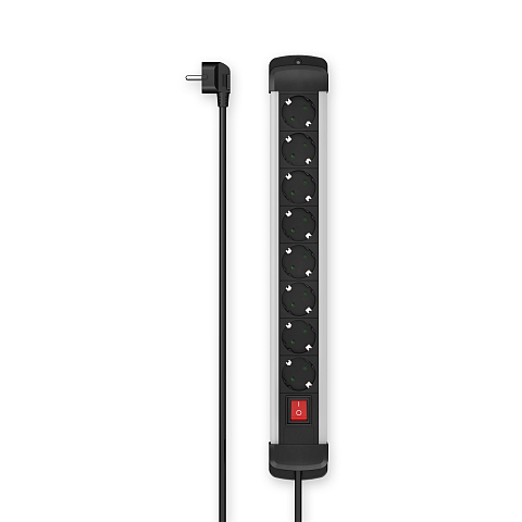 Hama 00223105 Verlängerungskabel 1,5 m 8 AC-Ausgänge Drinnen Schwarz, Grau
