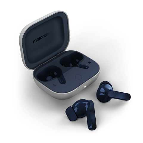 Motorola Moto Buds Kopfhörer Kabellos im Ohr Anrufe/Musik/Sport/Alltag Bluetooth Blau