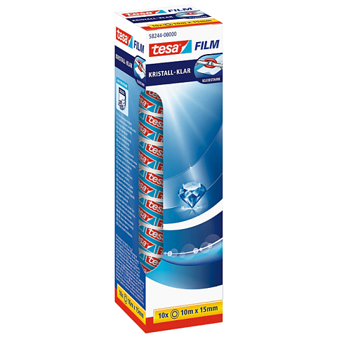 TESA 58244-00000-01 Klebeband Für die Nutzung im Innenbereich geeignet 10 m Polypropylen (PP) Transparent