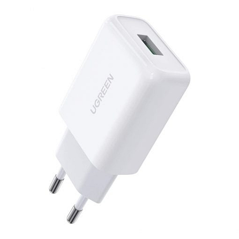 Ugreen 10133 Ladegerät für Mobilgeräte Smartphone Weiß USB Schnellladung Drinnen