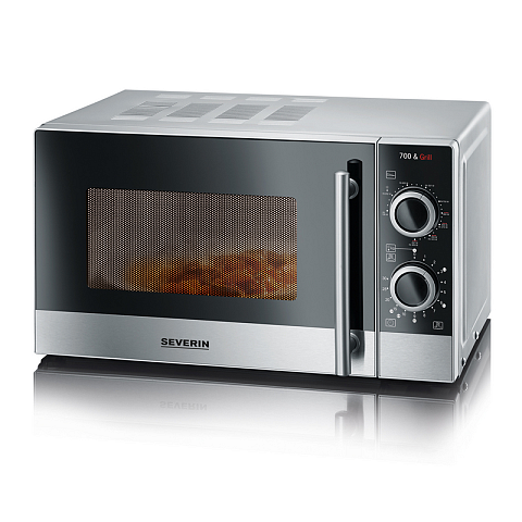 Severin MW 7874 Mikrowelle Silber, Edelstahl Kombi-Mikrowelle Arbeitsplatte 20 l 700 W