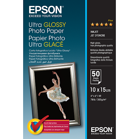 Epson Ultra Glossy Photo Paper - 10x15cm - 50 Blätter