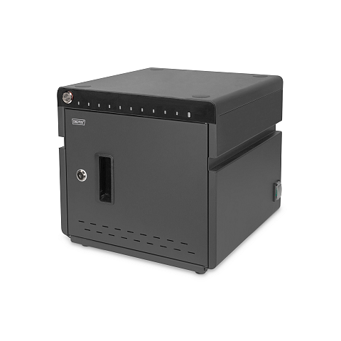 Digitus Mobiler Desktop Ladeschrank für 10 Notebooks/Tablets bis 13 Zoll, UV-C, USB-C