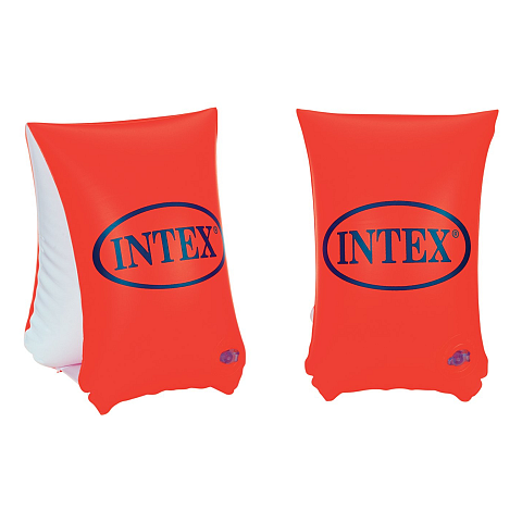 Intex 58641 Aufblasbares Spielzeug für Pool & Strand Orange, Weiß Muster Schwimmarmbänder