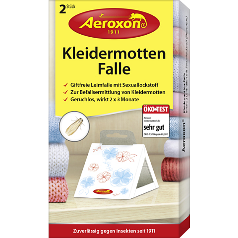 Aeroxon Kleidermotten-Falle Mottenfalle Mehrfarbig, Weiß