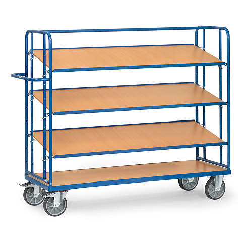 fetra Shelved trolley with detachable shelves 4256 Sperrholz, Stahl Transportwagen