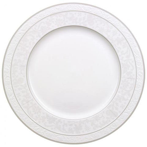 Villeroy & Boch 1043922810 Serviergeschirr Porzellan Grau, Weiß Rund Servierplatte
