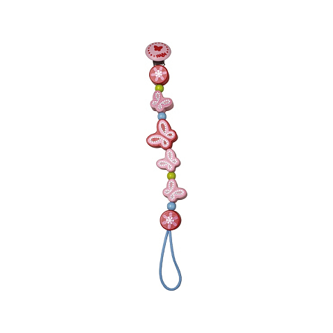 HABA 301113 Schnullerkette Blau, Pink