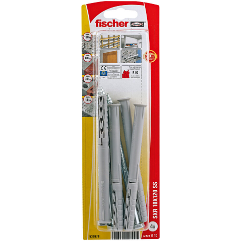 Fischer 532678 Schraubanker/Dübel 4 Stück(e) Schrauben- & Dübelsatz 120 mm