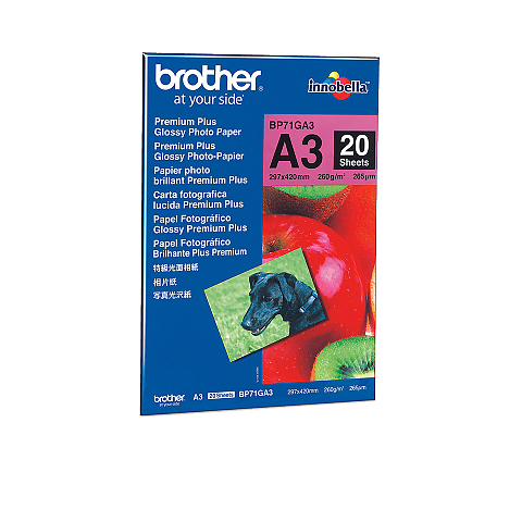 Brother BP71GA3 Fotopapier A3 Blau, Rot Glanz