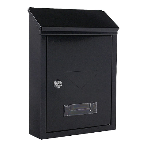 Rottner T02954 Briefkasten Schwarz, Grau Wandmontierter Briefkasten Stahl