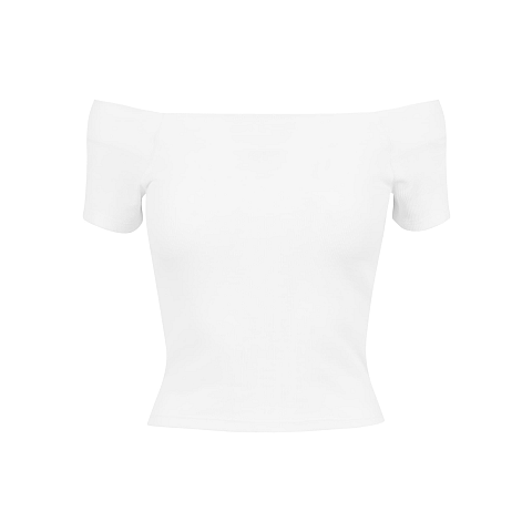 Urban Classics TB1500 Top (Kleidung) Ballerina-Ausschnitt Kurzärmel Baumwolle, Elastan