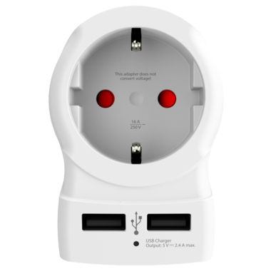 Skross 1500280 Netzstecker-Adapter Typ G (VK) Typ C (Eurostecker) + Typ F