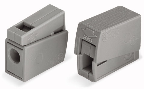 Wago 224-101 Anschlussblock 1P Grau