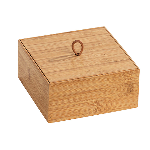 WENKO 23923100 Aufbewahrungsbox Quadratisch Bambus