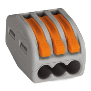 Wago 222-413 Anschlussblock Grau