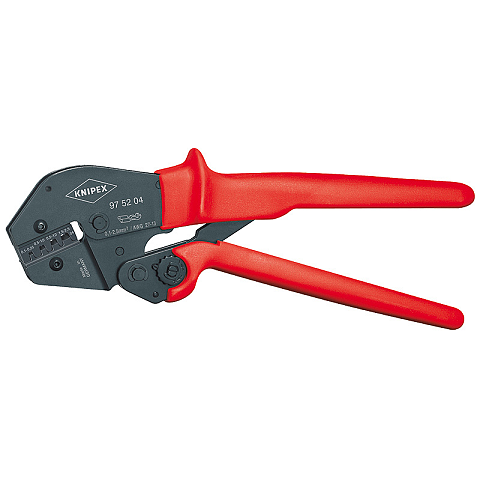 Knipex 97 52 04 Kabel-Crimper Crimpwerkzeug Schwarz, Rot