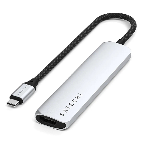 Satechi ST-P6SS Schnittstellen-Hub USB Typ-C 10000 Mbit/s Silber